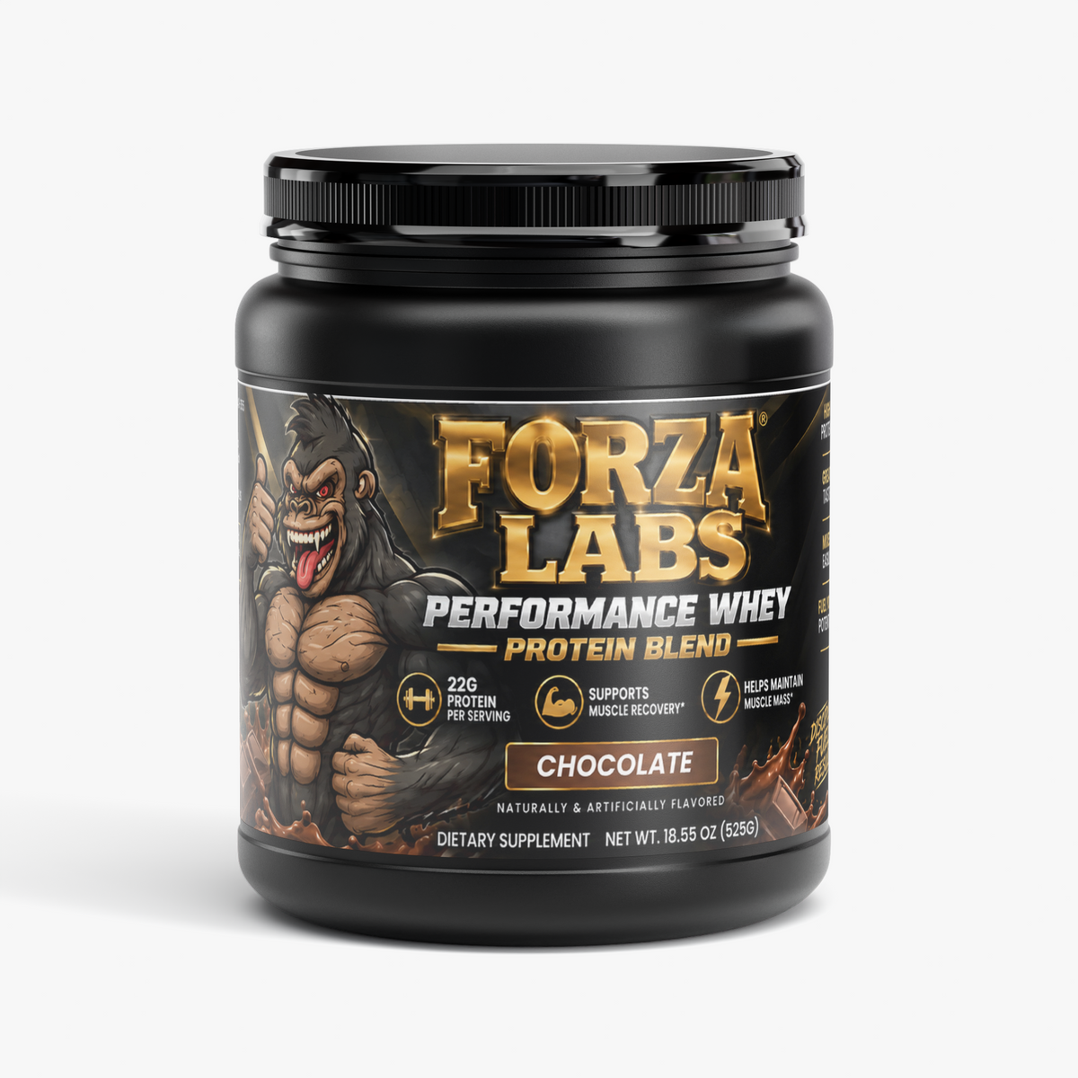 FORZA LABS FORZA WHEY – Performance Protein Blend – Chocolate – 22g Protein