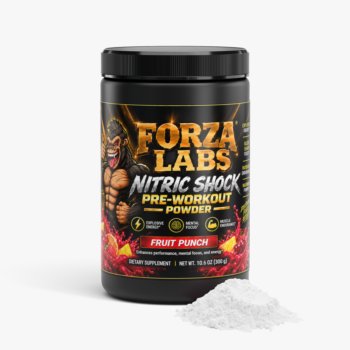 FORZA LABS Nitric Shock Pre-Workout – Fruit Punch