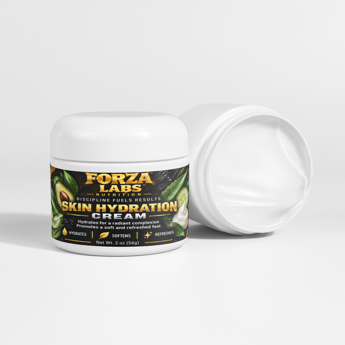 FORZA LABS Skin Hydration Cream | Hyaluronic Acid + Avocado Oil | 2 oz
