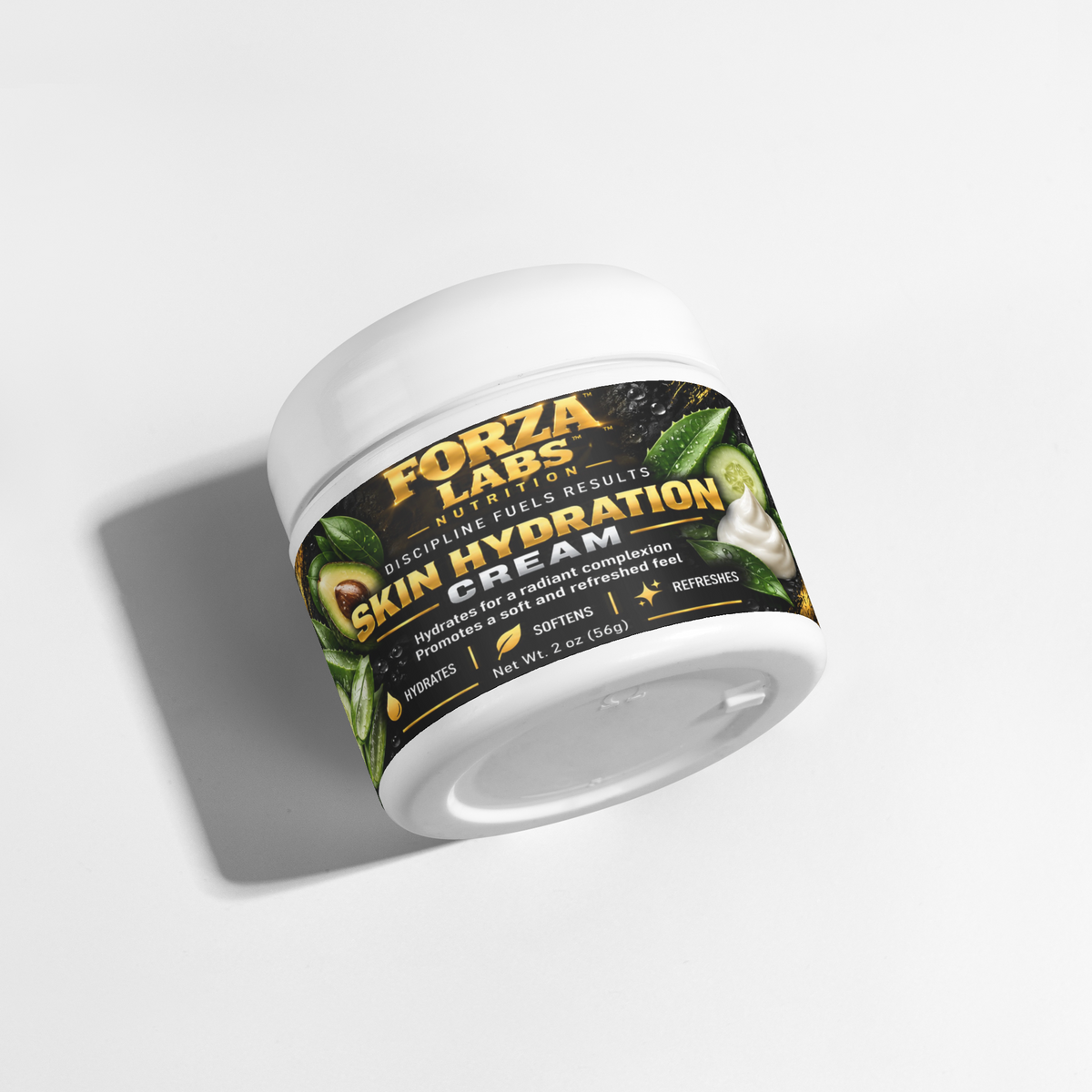 FORZA LABS Skin Hydration Cream | Hyaluronic Acid + Avocado Oil | 2 oz
