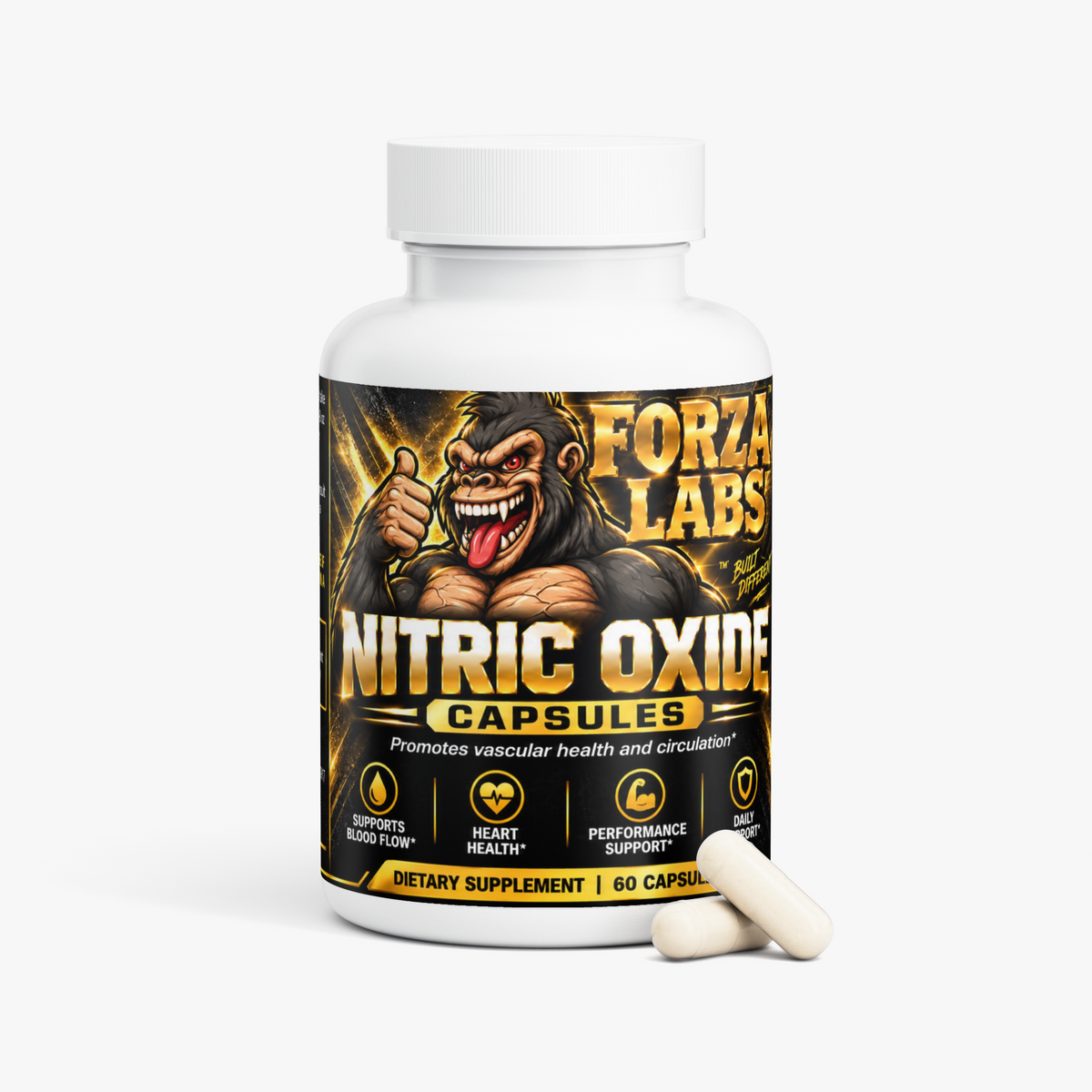 FORZA LABS NITRIC FORCE™ – Nitric Oxide & Circulation Support | 60 Capsules