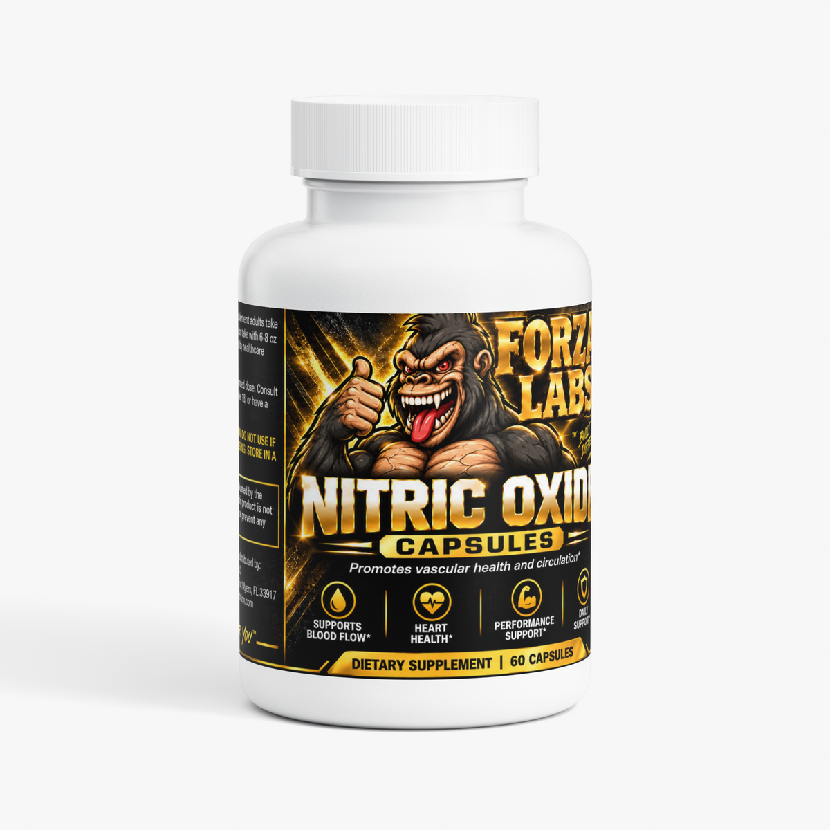 FORZA LABS NITRIC FORCE™ – Nitric Oxide & Circulation Support | 60 Capsules