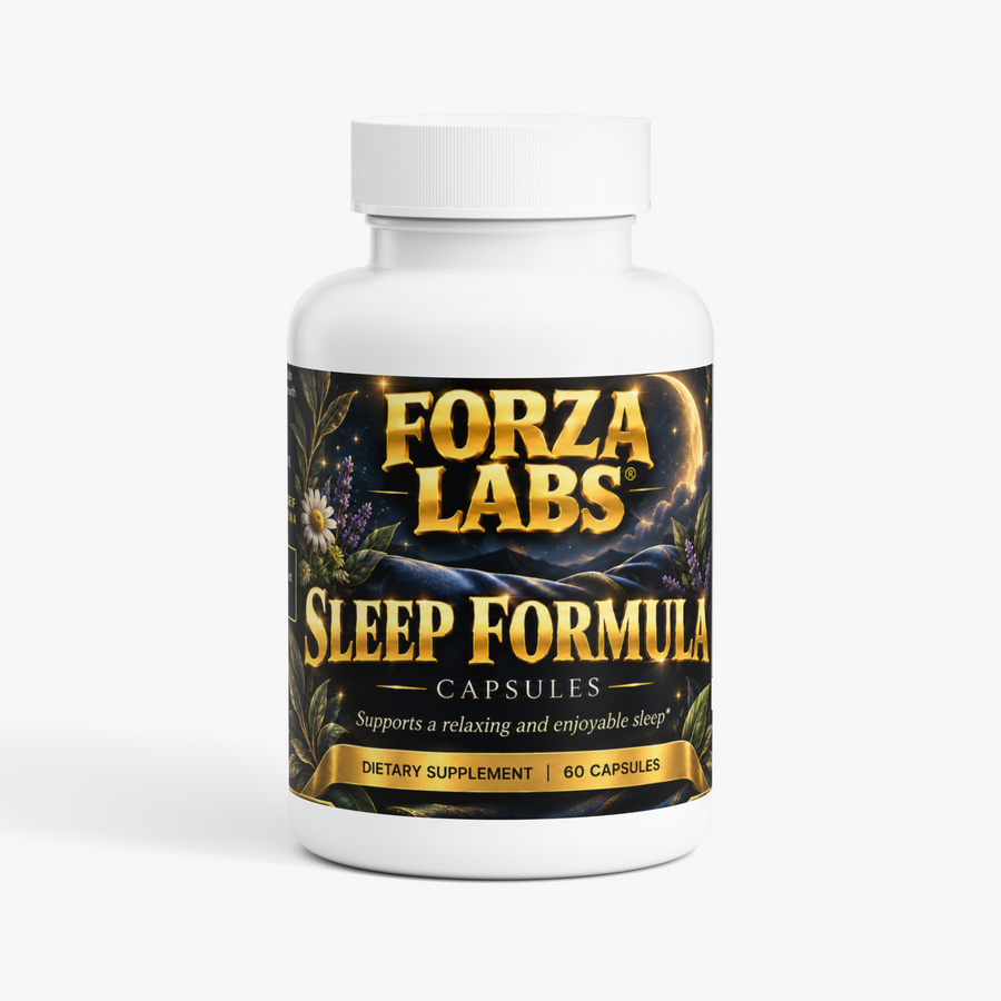 FORZA LABS NIGHT RESET™ – Sleep Formula with Melatonin, GABA & Botanicals | 60 Capsules