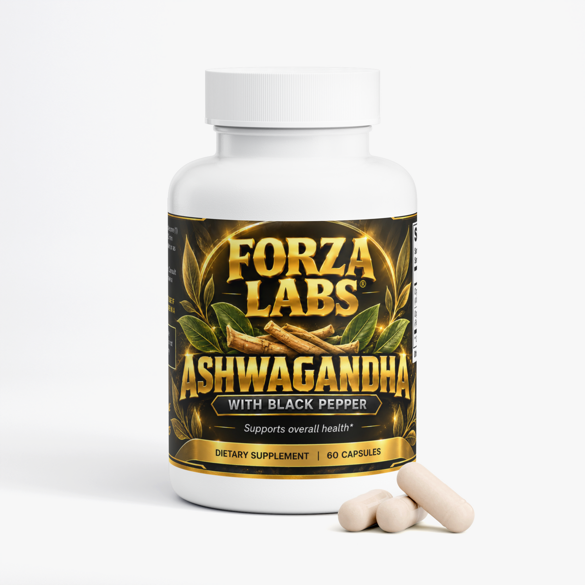 FORZA LABS ASHWA BALANCE™ – Ashwagandha with Black Pepper | Stress & Wellness Support | 60 Capsules
